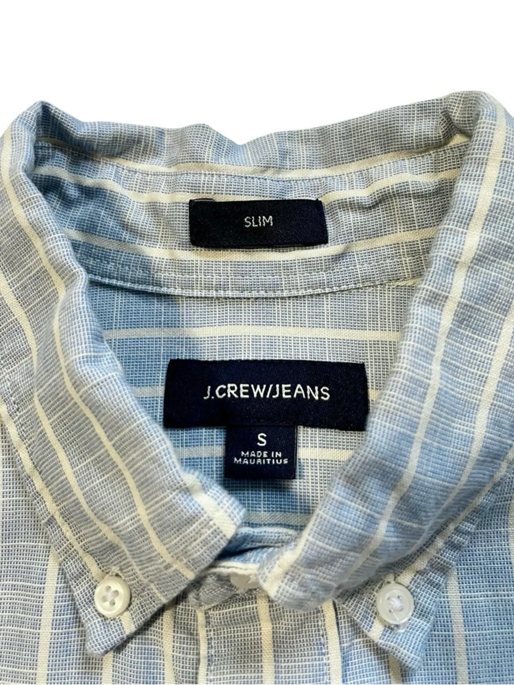 J.Crew Jeans Slim Fit Men’s Striped Button Down Shirt Size Small